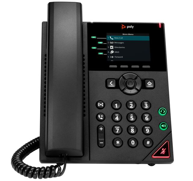 HP Poly VVX 250 4-Line IP Phone and PoE-enabled telefono IP Nero LCD