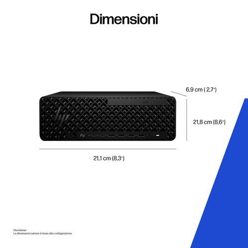 HP Z2 SFF G1i AI WORKSTATION INTEL CORE ULTRA 7 265 RAM 32GB-SSD 1TB NVMe-NVIDI…
