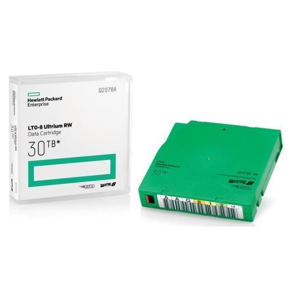 HPE RW Data Cartridge - LTO Ultrium 8 - 12 TB / 30 TB - etichette scrivibili - …