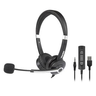 Hamlet HHEADM-UJS - Cuffie con microfono - on-ear - cablato - USB, jack 3,5 mm