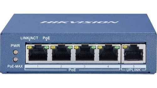 Hikvision DS-3E0505P-E/M e' uno switch di rete Gigabit con 5 porte LAN