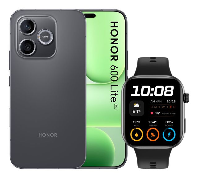 Honor 600 Lite 8+256GB 6.6"5G Velvet Black DS + Watch 2i ITA