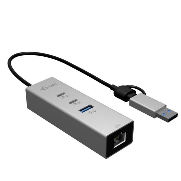I-TEC HUB 3 (2X USB-C 1X USB-A) LAN