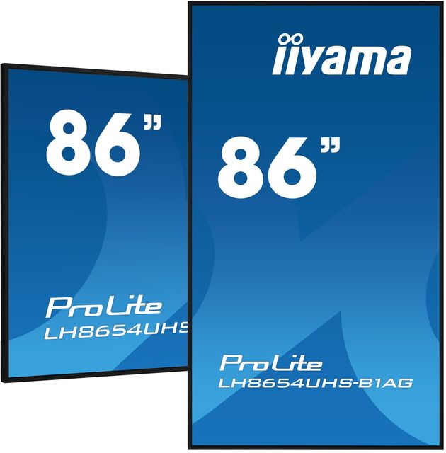 IIYAMA LH8654UHS-B1AG 86inch 3840x2160 UHD IPS Panel 25precent Haze 500cd/m2 La…