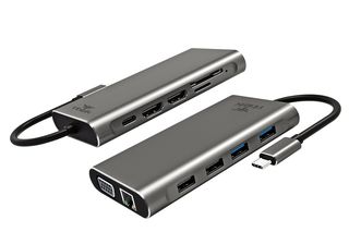ITEK HUB USB-C 11 in 1- 2HDMI + VGA + RJ45 + 2USB3 + 2USB2 + SD/TF + USB-C