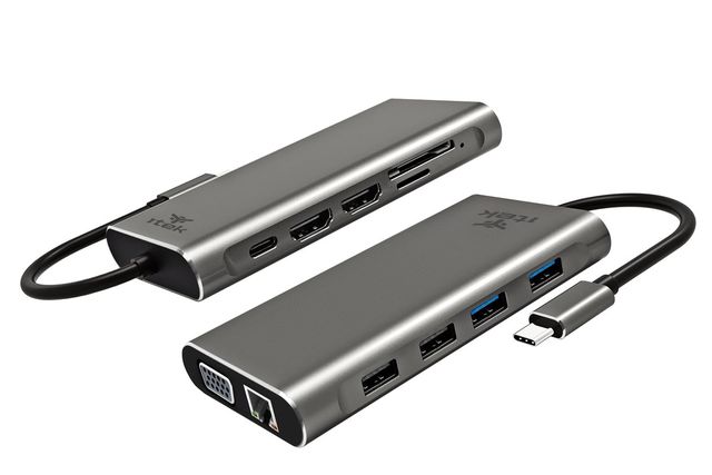 ITEK HUB USB-C 11 in 1- 2HDMI + VGA + RJ45 + 2USB3 + 2USB2 + SD/TF + USB-C
