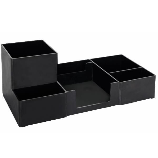 ITERNET PORTAOGGETTI DA SCRIVANIA IN PLASTICA 11.7X24.7X9.3 CM NERO