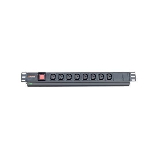 ITRack PDU 1U 8 PRESE C13 CON INTERRUTTORE LUMINOSO