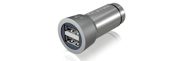 Icy Box IB-CH201 Car Charger con 2 porte USB 2.4A