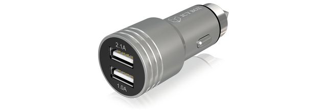 Icy Box IB-CH202 Car Charger con 2 porte USB