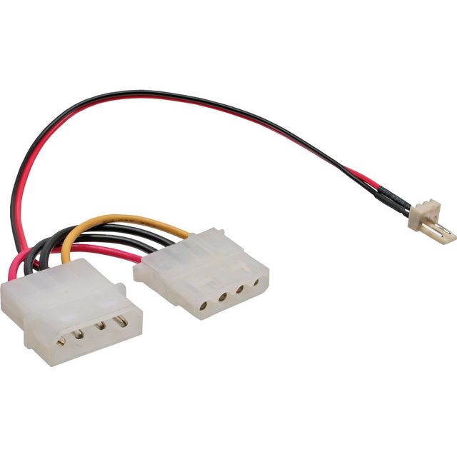 InLine 33344 - Cavo adattatore alimentazione ventola da Molex 4-pin a 2-pin fan…