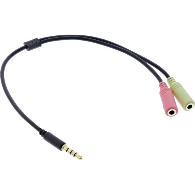InLine Adattatore Headset per Dispositivi Mobili - Nero