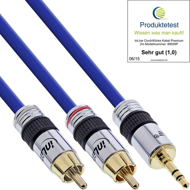 InLine Adattatore RCA/Jack, 2x RCA, 1x Jack 3,5mm - 10m