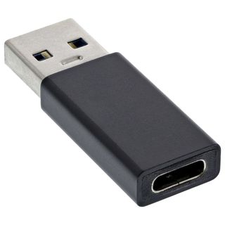 InLine Adattatore USB 3.2 Gen.2 - Spina USB-A a Presa USB-C, 10 Gb/s, Power Del…