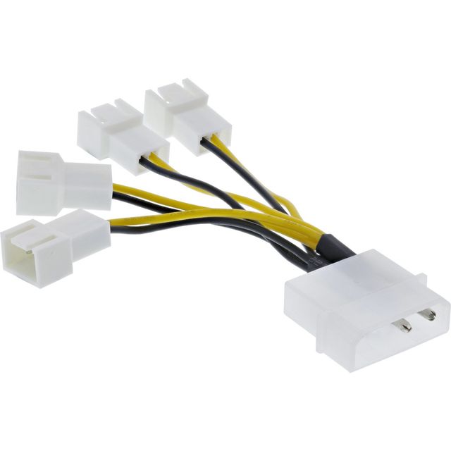 InLine Adattatore da 4x 3 Pin ad 1x 4 pin Molex - 12V
