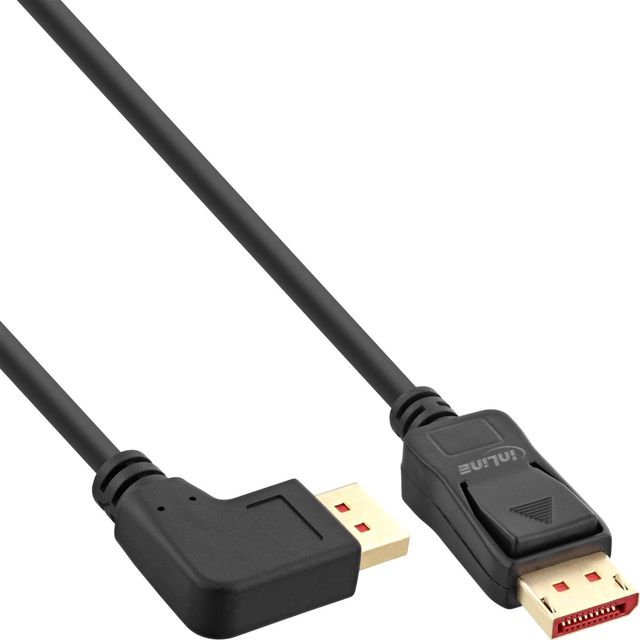 InLine Cavo DisplayPort 8K (FUHD) con Angolo a Sinistra, Nero - 2m