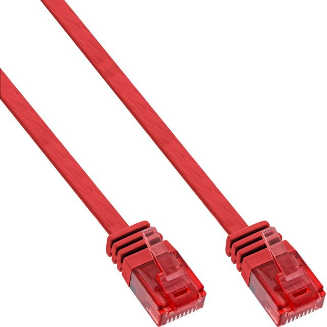 InLine Cavo Patch Piatto 1m U/UTP, Cat.6 - Rosso
