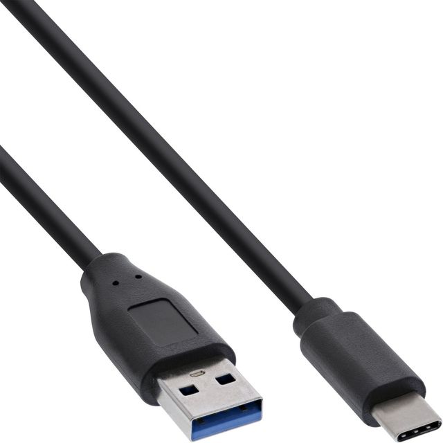 InLine Cavo USB 3.1, Type C maschio a Type A maschio, Nero - 2m