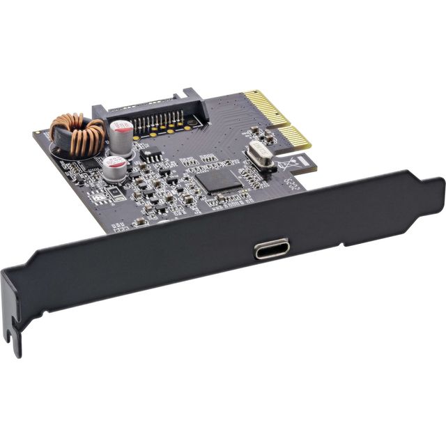 InLine Controller PCIe 4x USB 3.2 Gen.2x2, 1x USB Type-C, con Staffa LowProfile