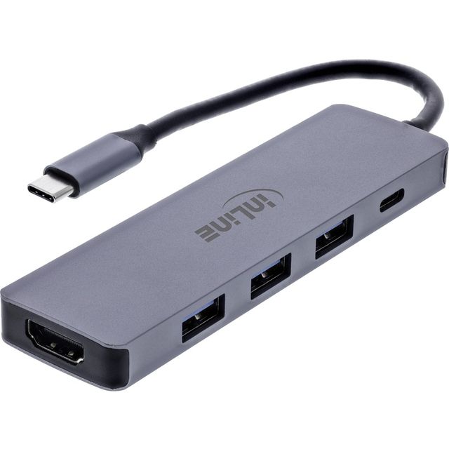 InLine Hub Multifunzione USB-C - 3x USB-A 5 Gb/s, HDMI 4K 60Hz, USB-C PD 100W, …