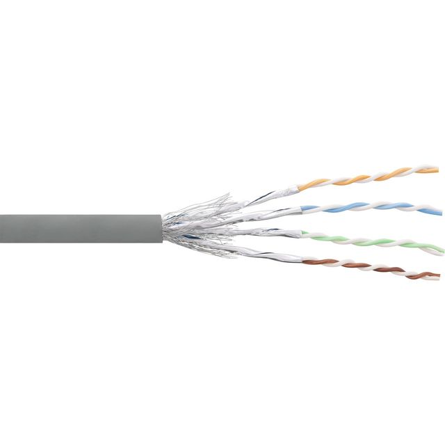 InLine Matassa Cavo Patch 100m Cat.6 1000 Mbit RJ45 - Grigio