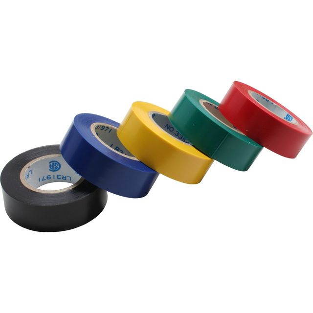 InLine Nastro Isolante per applicazioni elettriche 18mm / 8m - Kit 5 pezzi Vari
