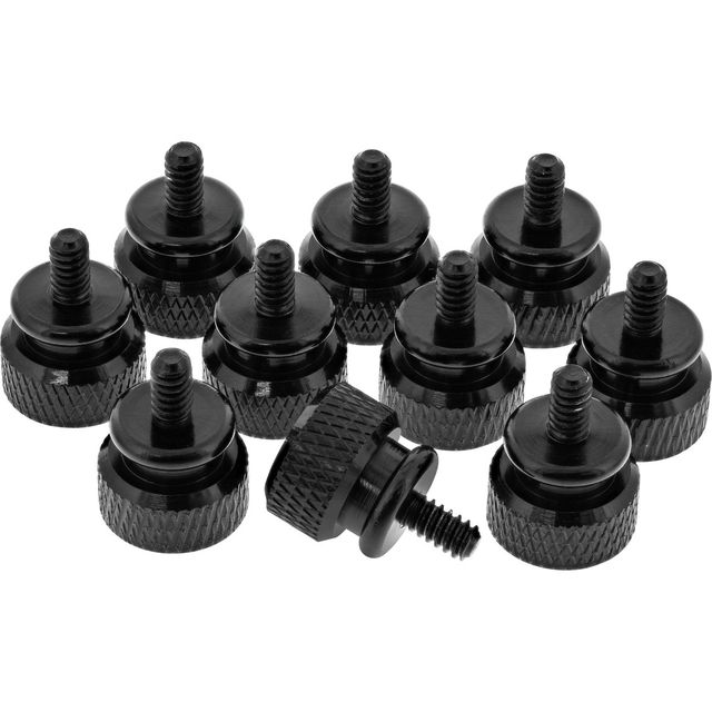 InLine Viti Zigrinate, 10pz - Nero