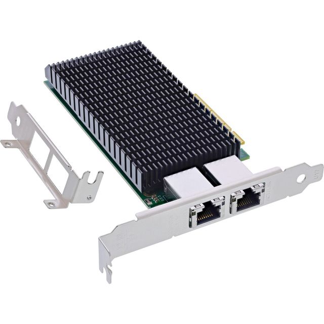 InLine scheda di rete 10 Gigabit, 2x RJ45 10Gb/s, PCIe x8