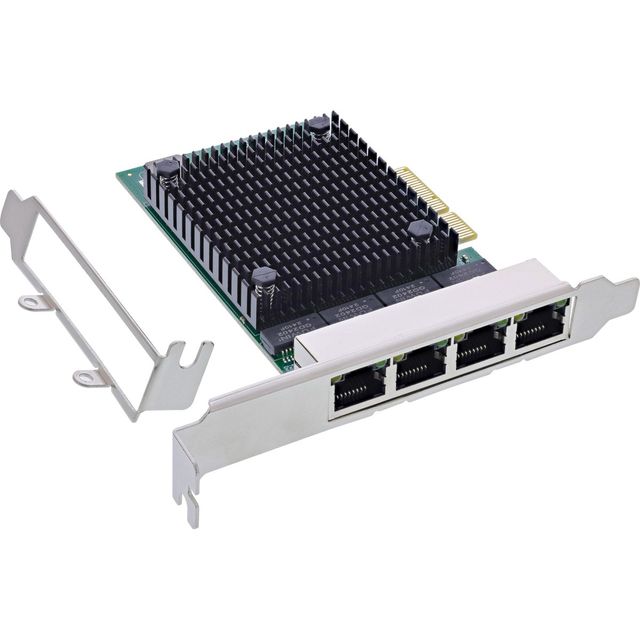 InLine scheda di rete Quad Gigabit, 4x RJ45 2,5Gb/s, PCIe x4