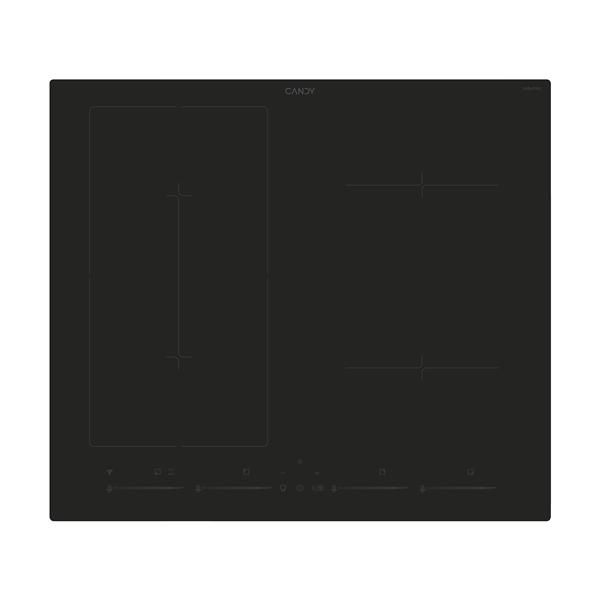 Induction Hob 60 cm, 4 zones, 7400 W, Black Candy CETPS64MCWFTT/1