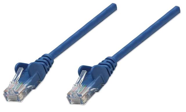 Intellinet 0.45m Cat5e cavo di rete Blu 0,5 m U/UTP (UTP)