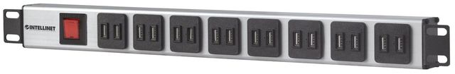Intellinet 164580 unita di distribuzione dell'energia (PDU) 1U Blu, Grigio
