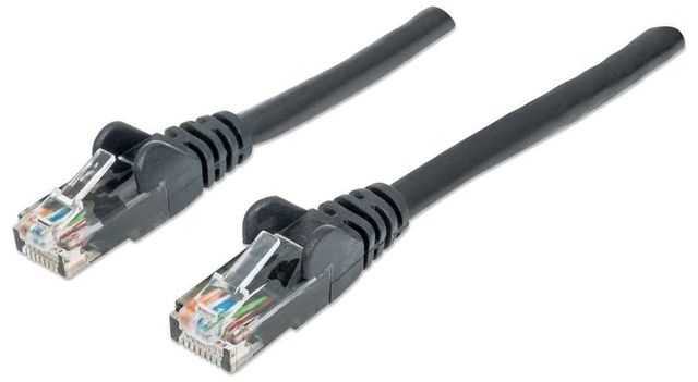 Intellinet 1m Cat6 cavo di rete Nero U/UTP (UTP)