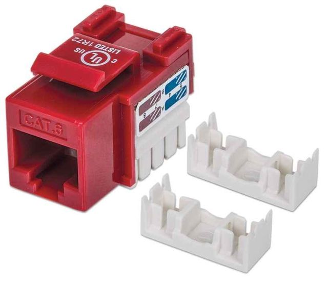 Intellinet 210614 Modulo keystone C6 UTP rosso