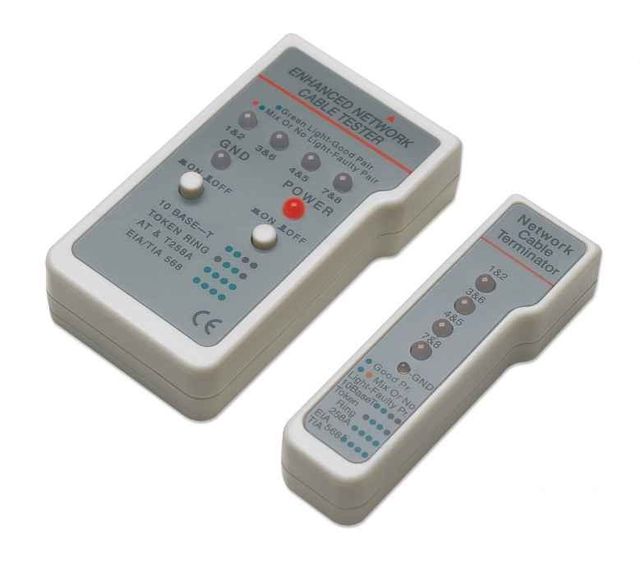 Intellinet 351898 tester per cavo di rete Tester per cavi UTP/STP Grigio
