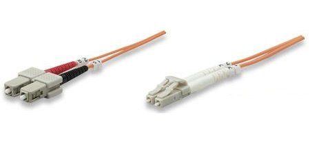 Intellinet 470353 cavo a fibre ottiche 1 m LC SC OM2 Multicolore, Arancione