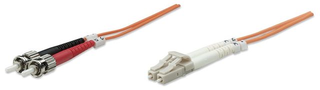 Intellinet 5.0m LC-ST M/M cavo a fibre ottiche 5 m OM2 Arancione