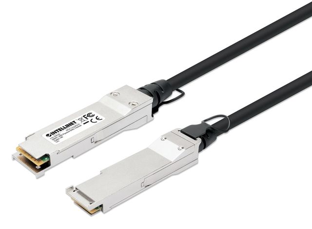 Intellinet 508506 cavo InfiniBand e in fibra ottica 1 m QSFP+ Nero, Argento