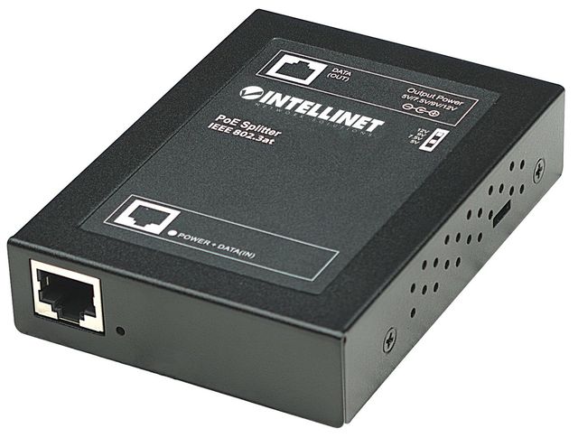 Intellinet 560443 divisore di rete Supporto Power over Ethernet (PoE) Nero