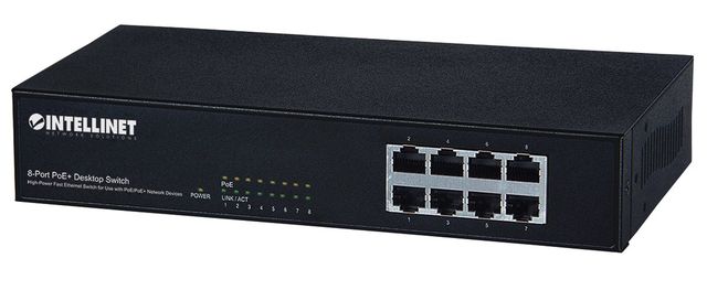 Intellinet 560764 Switch 10/100 8 porte 8PoE ATAF
