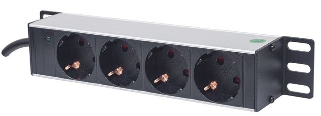 Intellinet 714020 unita di distribuzione dell'energia (PDU) 4 presa(e) AC 1U Gr…