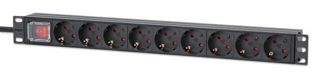 Intellinet 715133 unita di distribuzione dell'energia (PDU) 9 presa(e) AC 1U Ne…