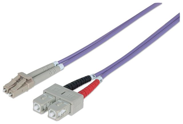 Intellinet 751056 cavo a fibre ottiche 5 m LC SC OM4 Viola