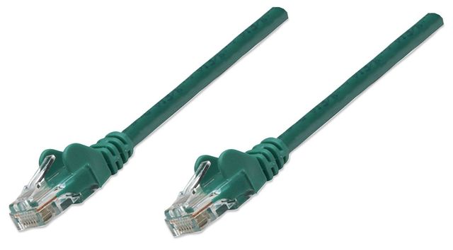 Intellinet Cat5e, 5m cavo di rete Verde U/UTP (UTP)