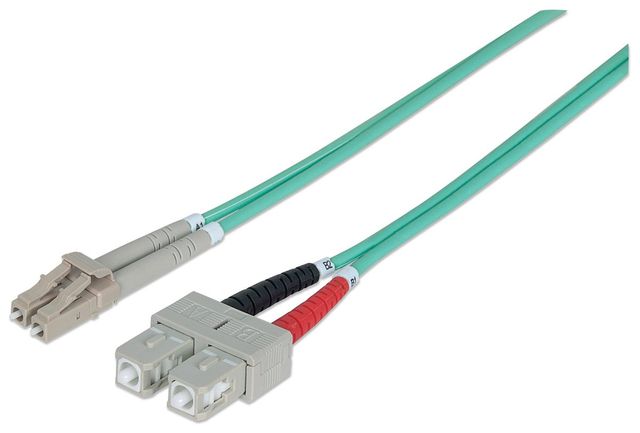 Intellinet LC/SC, 50/125 µm cavo a fibre ottiche 20 m OM4 Viola