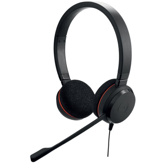 Jabra Evolve 20 MS Stereo Auricolare Cablato A Padiglione Ufficio USB tipo A Ne…