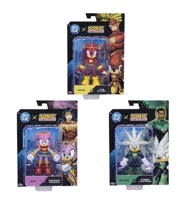 Jakks - DC X Sonic Assortimento di personaggi articolati 13 cm - W1 429014 13CM