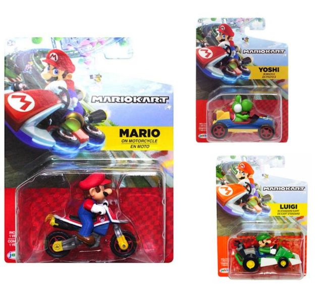 Jakks - Nintendo Super Mario assortimento macchinine Mario Kart 403034-GEN