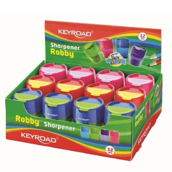 KEYROAD Robby - Temperino con contenitore - 2 fori - assortiti - metallo (pacch…