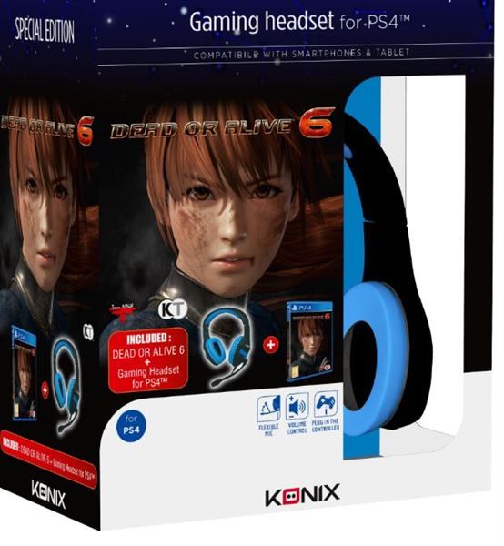 KONIX PS4 DEAD OR ALIVE 6 + CUFFIE KONIX